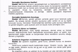 DERNEK TÜZÜĞÜ